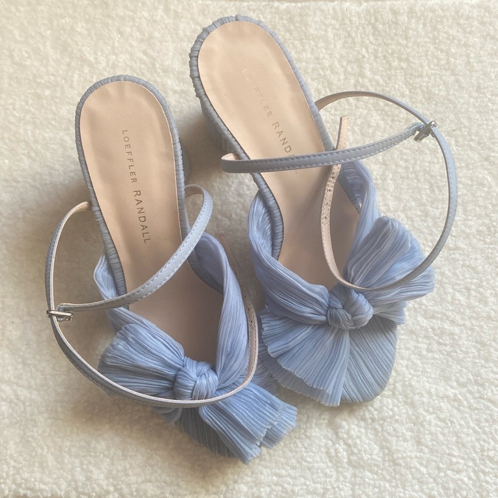 Loeffler Randall baby blue heel size 8